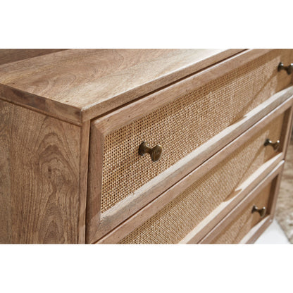 Nancy's Newton Dressoir - Massief Mangohout - Handgemaakt - Ladekast - Houten Kast - 80 x 75 x 40 cm - Bruin - Industrieel