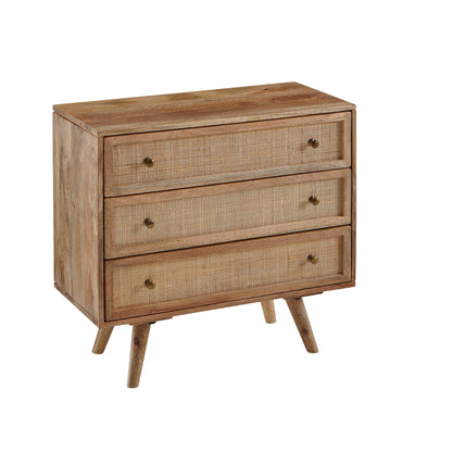 Buffet Newton de Nancy - Bois de manguier massif - Fait main - Commode - Armoire en bois - 80 x 75 x 40 cm - Marron - Industriel