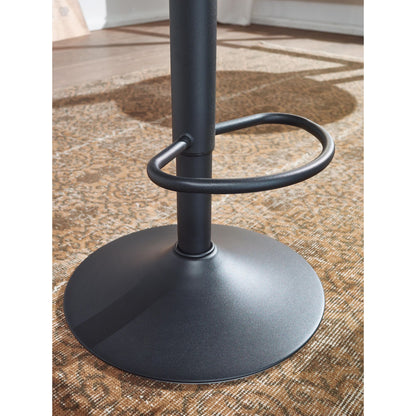Nancy's Auburn Barkruk - Kruk - Barstoel - In hoogte verstelbaar - Zwart - Staal - Ø 40 - 58-79 cm