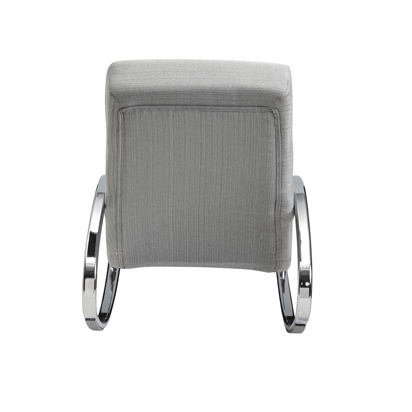 Nancy's Manti Relaxfauteuil - Loungestoel - Schommelstoel - Tuimelfunctie - Fauteuil - Schommelende Lounger - Lounger - Lichtgrijs - Zilver  - Gestoffeerd