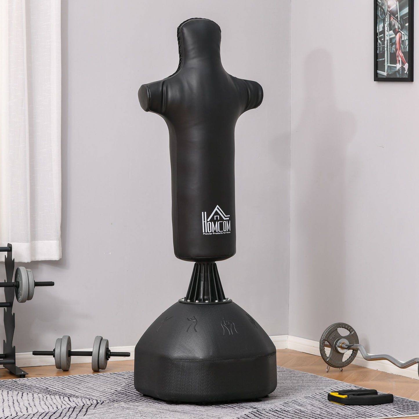 Nancy's Shenandoah Professional Boxing Standard - Boxing dummy - Boxing column - Steel - Black - 60 x 64 x 180 cm