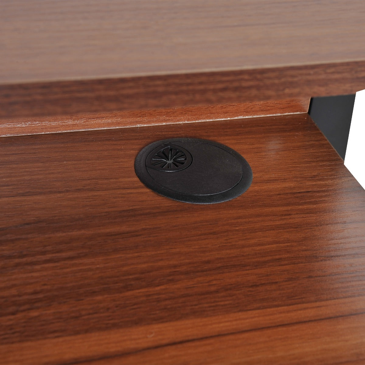 Nancy's West Bend Bureau - Kantoortafel - Computertafel - Laptoptafel- Walnoot / Zwart - ± 85 x 45 x 85 cm