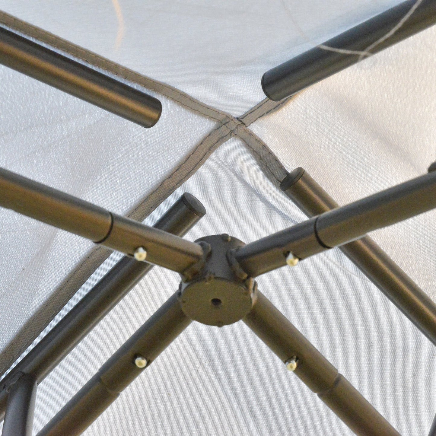 Nancy's Emmetsburg Tuinpaviljoen - Partytent - 4x Zijwanden - Polyester - Grijs -± 300 x 300 cm