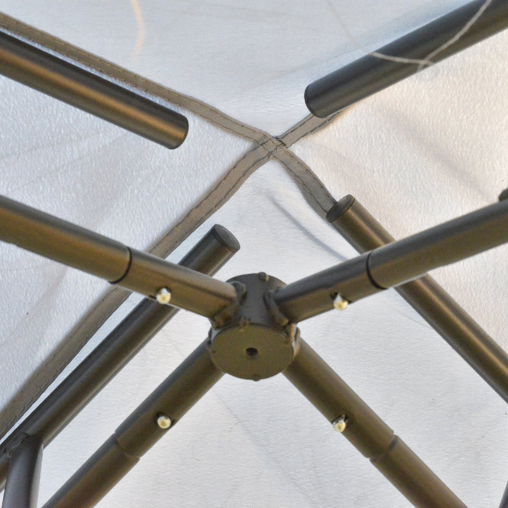 Nancy's Emmetsburg Tuinpaviljoen - Partytent - 4x Zijwanden - Polyester - Grijs -± 300 x 300 cm