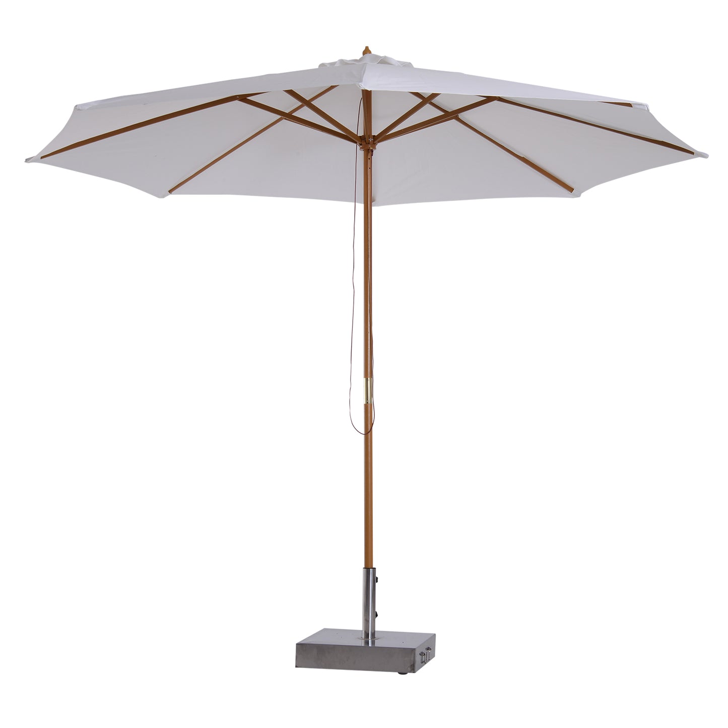 Nancy's Bourne Parasol - Hout - Waterafwerend - UV-Bestendig - Ø 300 cm