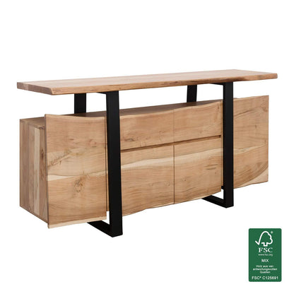 Nancy's Dressoirs - Dressoir Kasten - Massief Houten Commode - Boomstam - Bruin - 175 x 90 x 44 cm