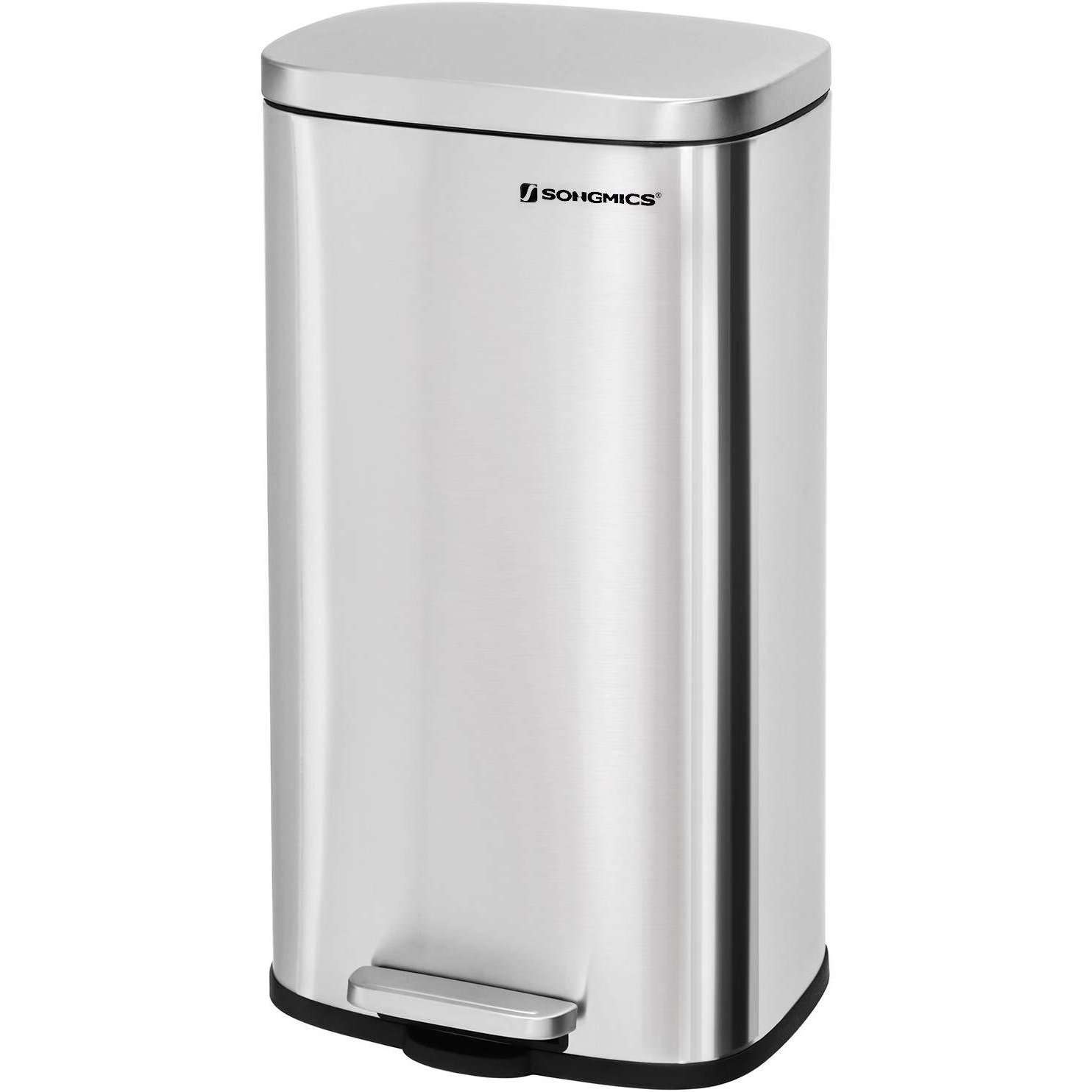 Nancy's Carvoeiro Pedaalemmer - Prullenbak - Afvalemmer - Zilver - RVS - 30 Liter