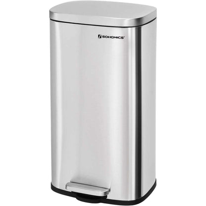 Nancy's Carvoeiro Pedaalemmer - Prullenbak - Afvalemmer - Zilver - RVS - 30 Liter