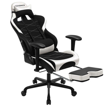 Nancy's Gamer Chair - Chaise de bureau - Noir/Blanc - 69 x 70,5 x 138 cm