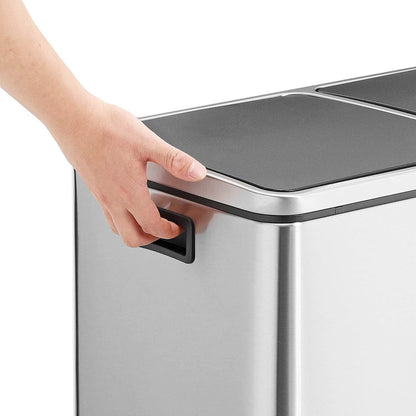 Nancy's Dubbele Afvalbak RVS - Pedaalemmer - 2x 24L