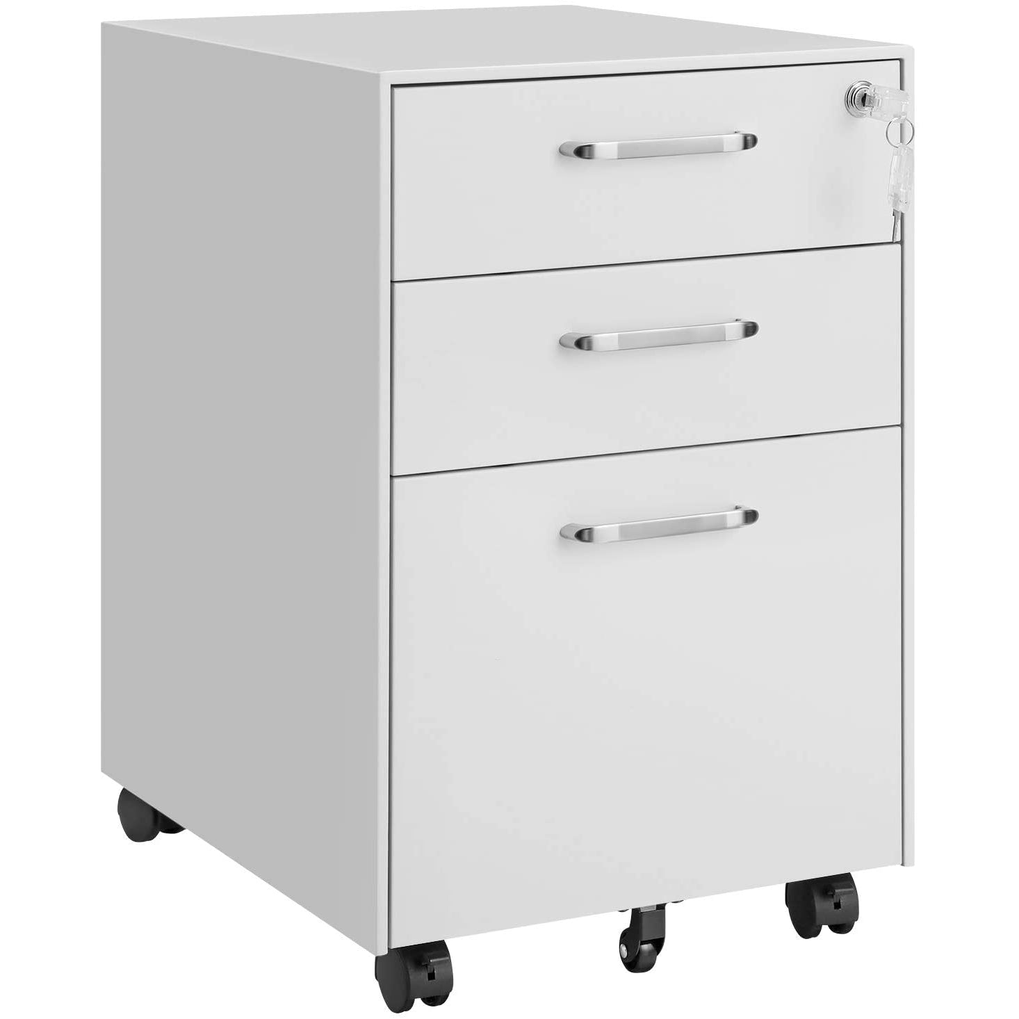 Nancy's Cheltenham Drawer Unit - Filing Cabinet - Storage Cabinet - On Wheels - 3 Drawers - Storage Space - White - Steel - 39 x 48 x 60 cm 33 x 38 x 63 cm 