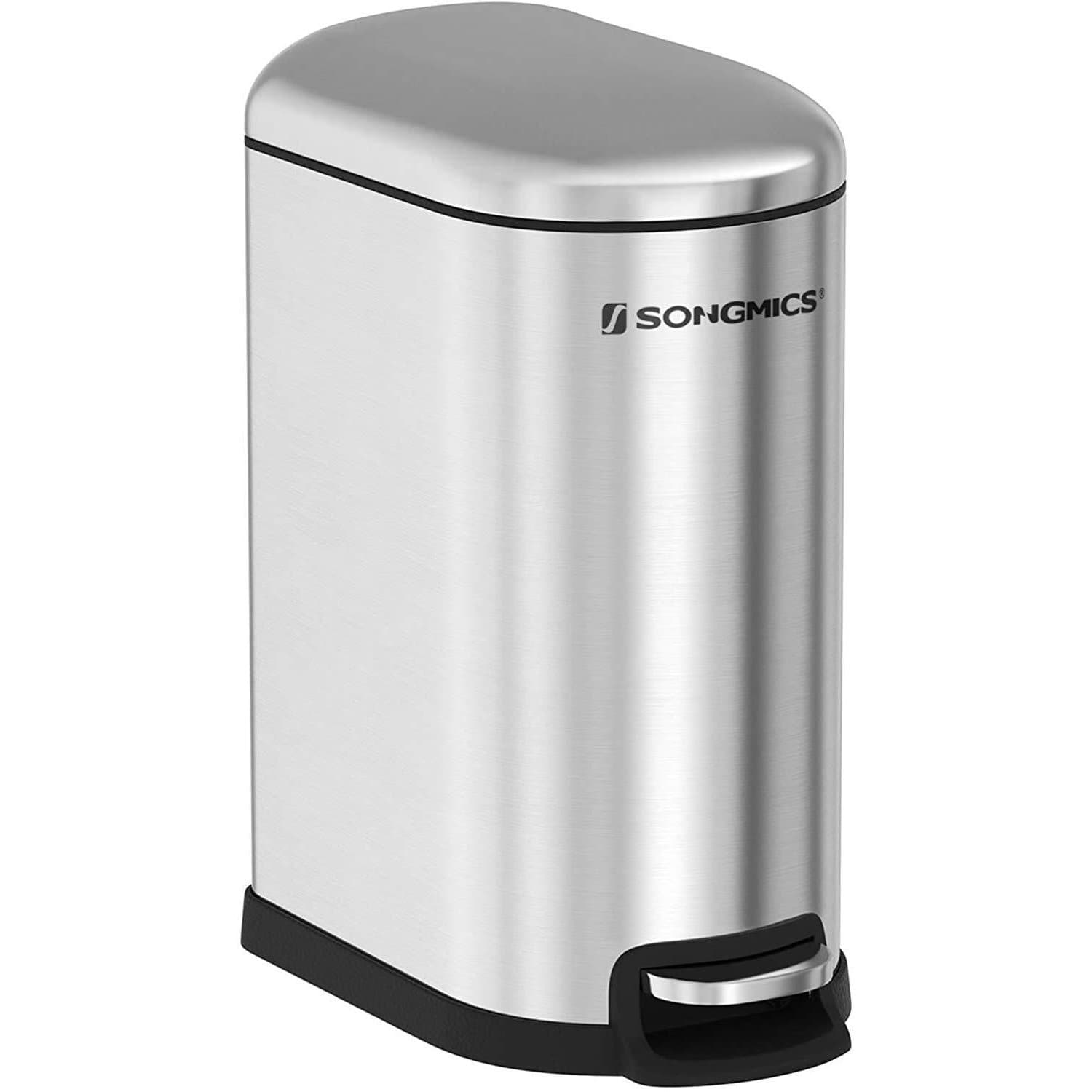 Nancy's Alges Pedaalemmer - Prullenbak - Afvalemmer - RVS - Zilver - 10 Liter