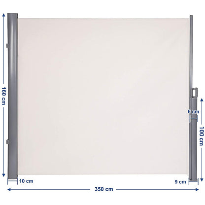 Nancy's Brest Privacyscherm - Zijfluifel - Zonwering - Balkon - Terras - Tuin - Beige - 160 x 350 cm