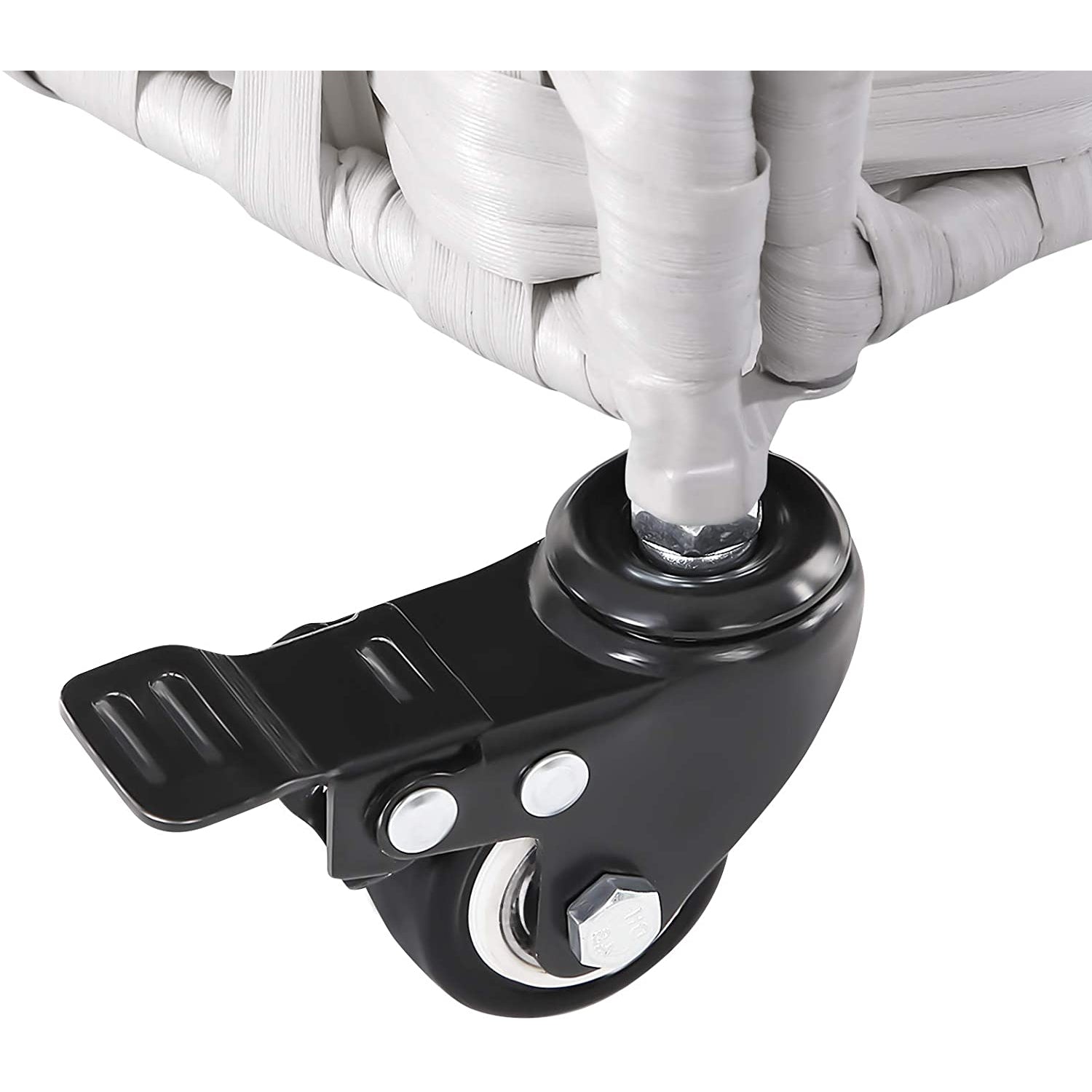 Nancy's Handgeweven 143L Wasmand - 3 compartimenten - Opbergmand - Verwijderbare voeringzakken - Naturel/Wit/Grijs - 66 x 35 x 60,5 cm