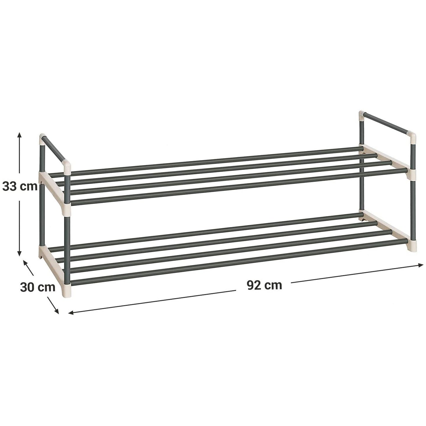 Nancy's Shuwie Schoenenrek – Schoenenkast - Voor 10 Paar Schoenen - Zwart - Staal - ± 90 x 30 x 35 cm
