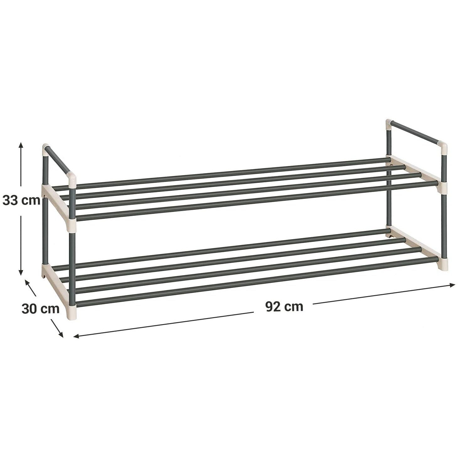 Nancy's Shuwie Schoenenrek – Schoenenkast - Voor 10 Paar Schoenen - Zwart - Staal - ± 90 x 30 x 35 cm