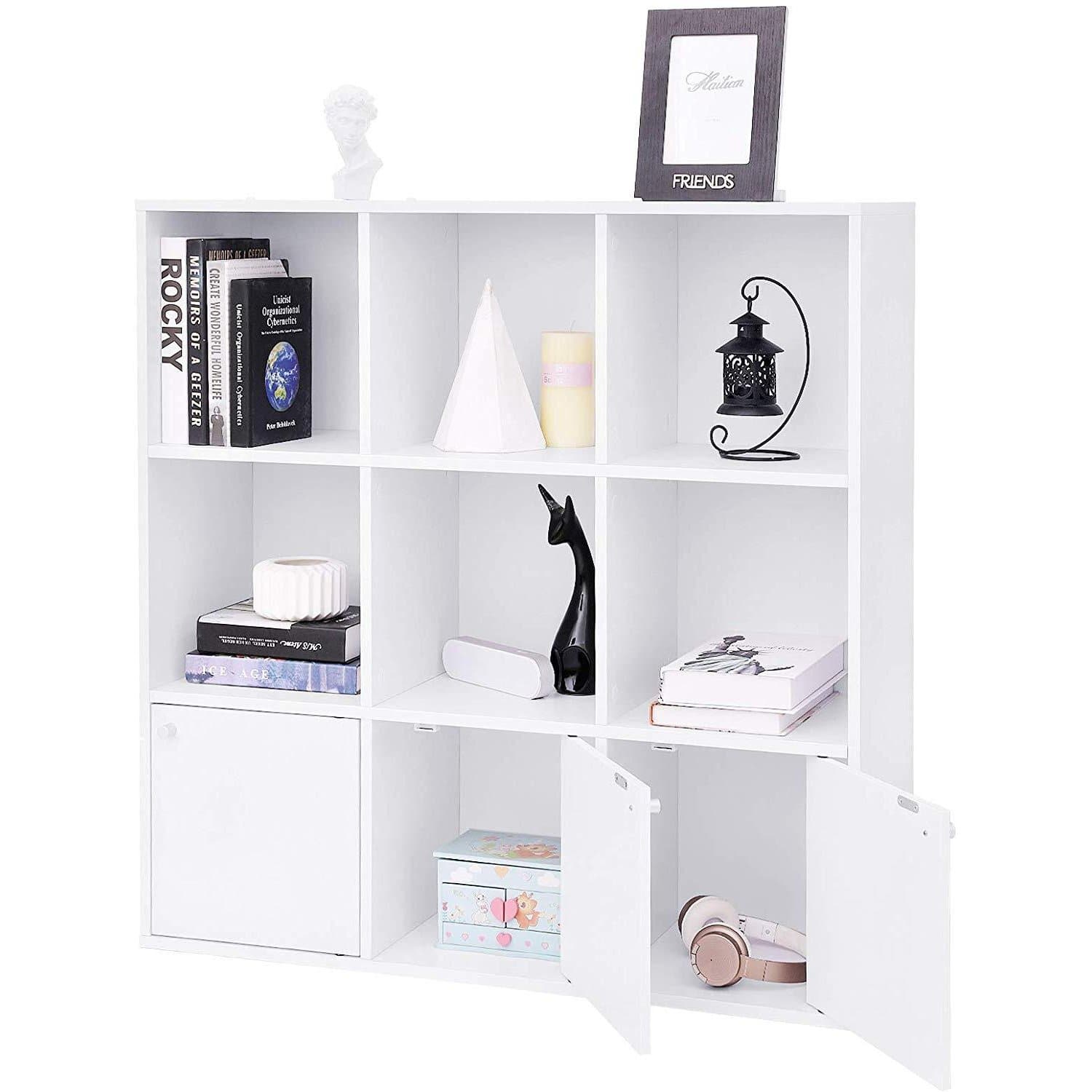 Nancy's White Bookcase 9 Compartments - White Bookcases Children's Room