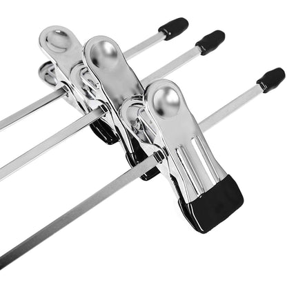 Nancy's Kledinghangers - 20 x metalen broekhanger - Kledinghanger - Kleerhanger extra breed - Antislip - 40 x 10,5 cm - Verchroomd