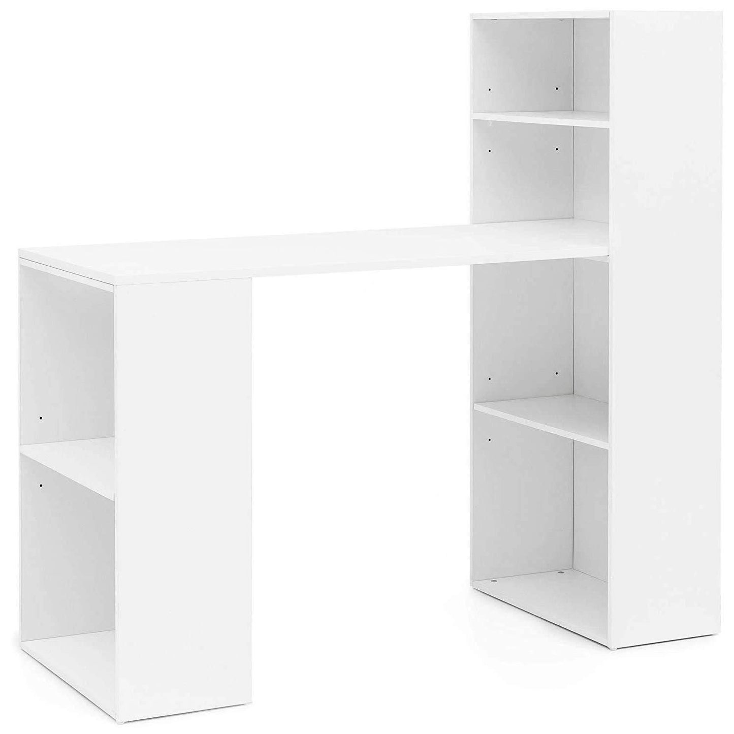 Nancy's Bulara Bureau - Moderne Computertafel - Met Opbergruimte - Wit - ± 120 x 55 x 120 cm