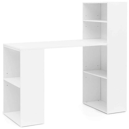 Nancy's Bulara Bureau - Moderne Computertafel - Met Opbergruimte - Wit - ± 120 x 55 x 120 cm