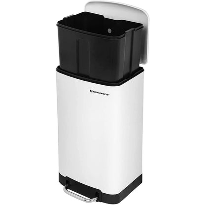 Nancy's Pedal Bin 30 L - Poubelles - Blanc - 34,5 x 61,5 x 27,5 cm (L x H x P)