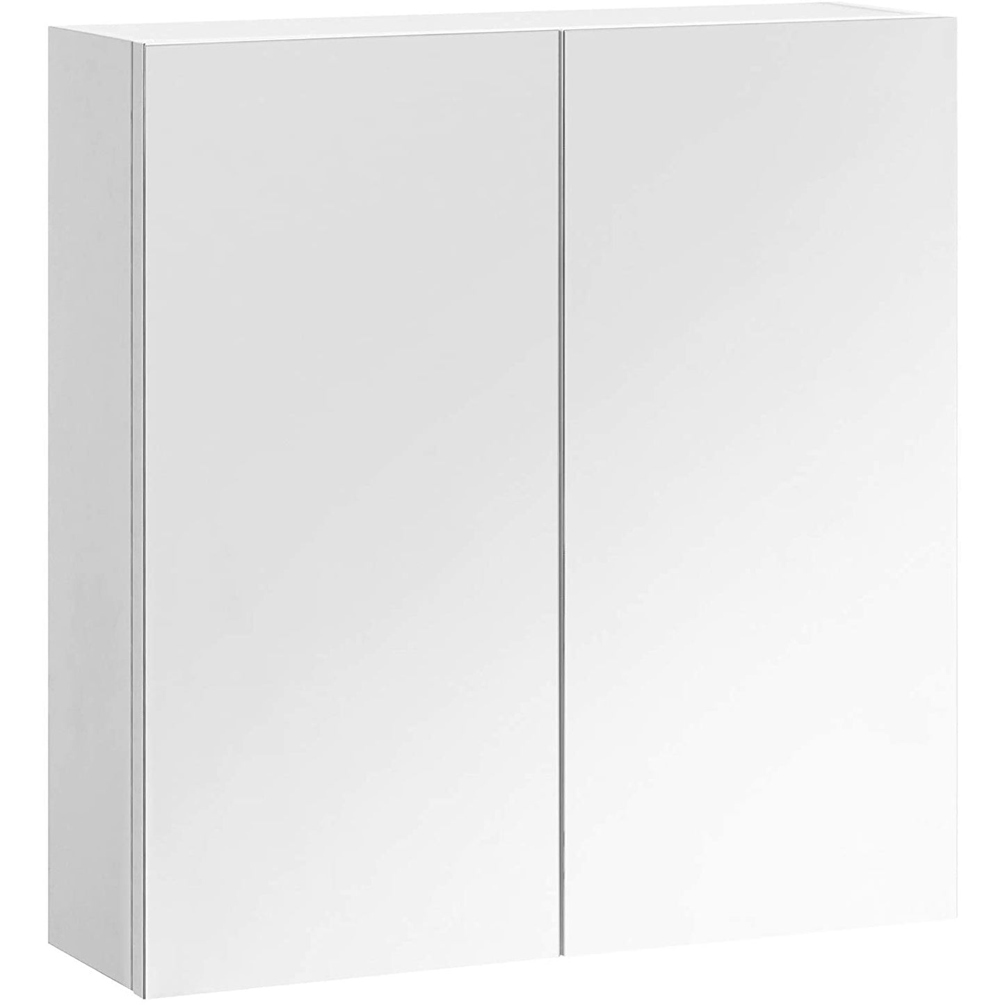 Nancy's Linganore Spiegelkast - Badkamerkast - Wandkast - Dubbele Deur - Modern - Wandmontage - Wit - 54 x 15 x 55 cm