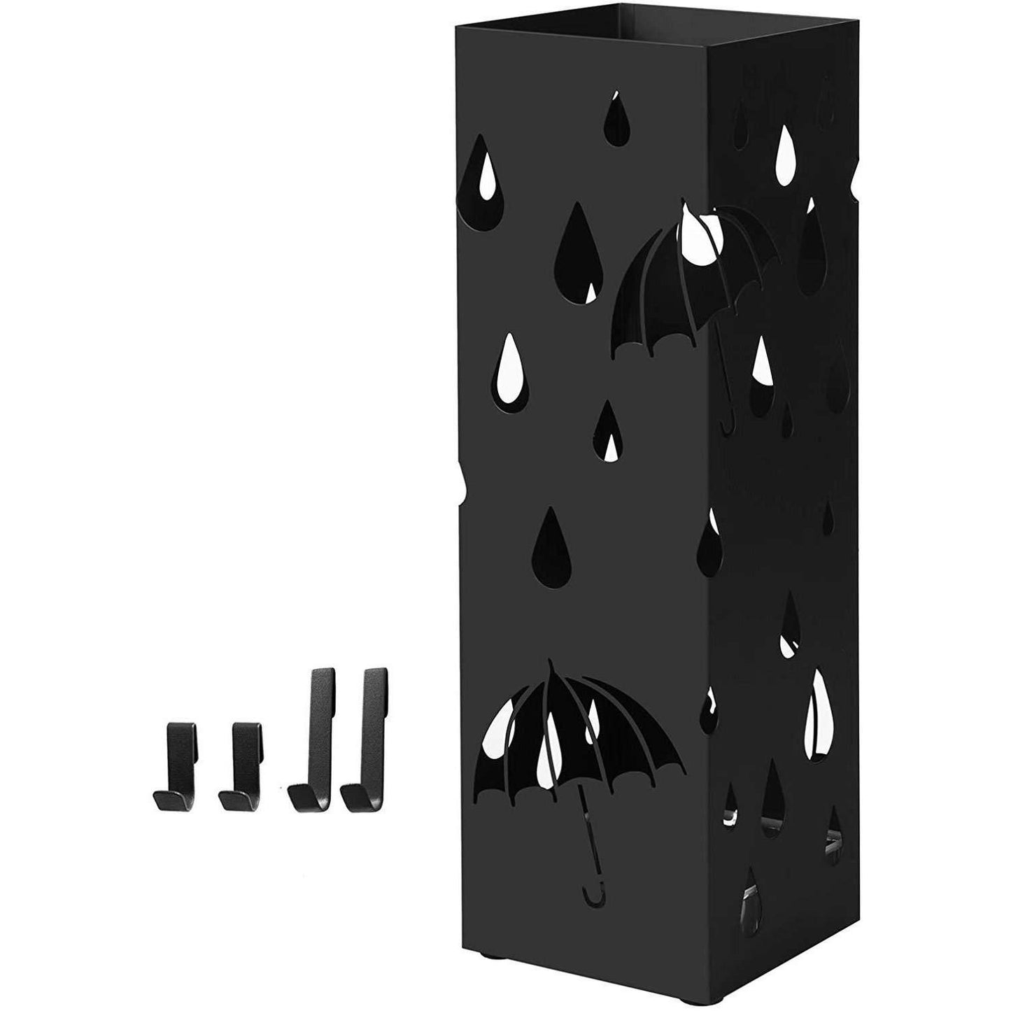 Porte-parapluie en métal de Nancy - Porte-parapluie - Panier à parapluies - Porte-parapluie - Noir