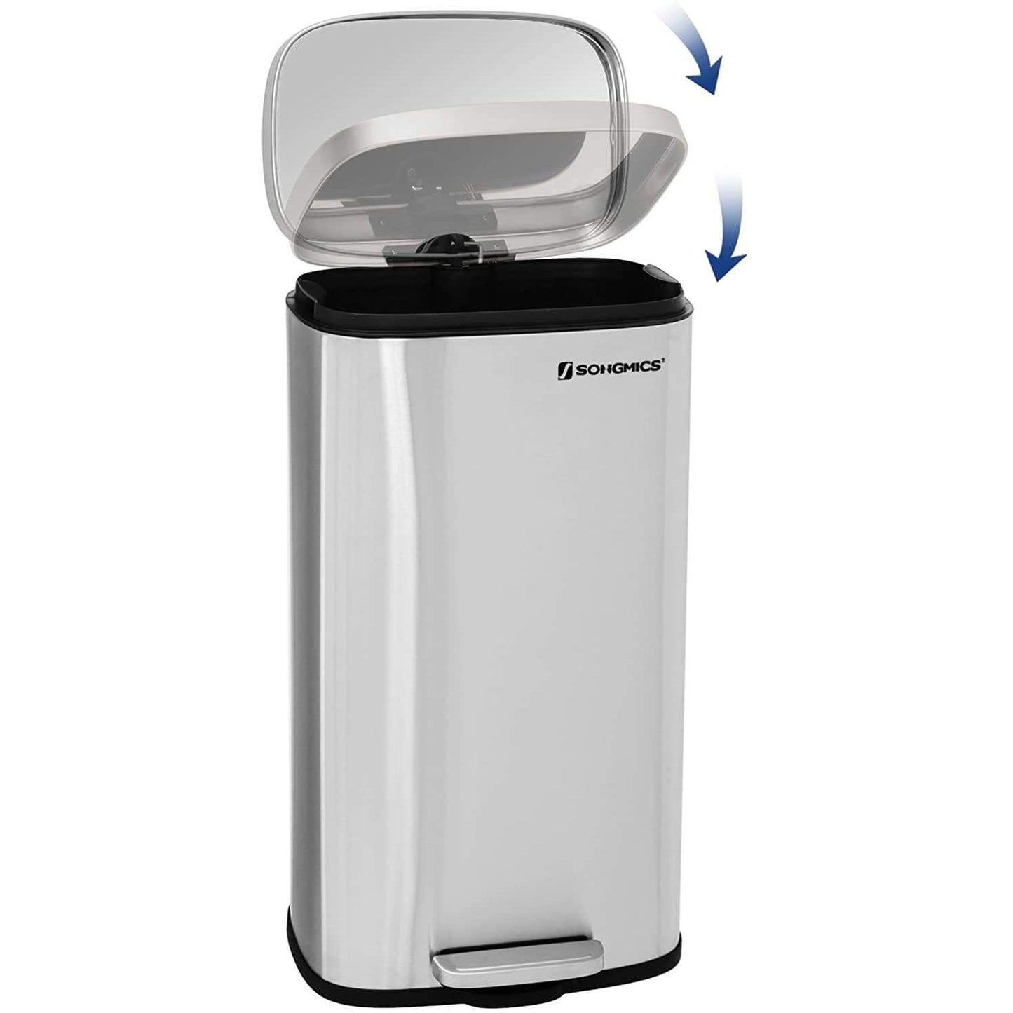 Nancy's Carvoeiro Pedaalemmer - Prullenbak - Afvalemmer - Zilver - RVS - 30 Liter