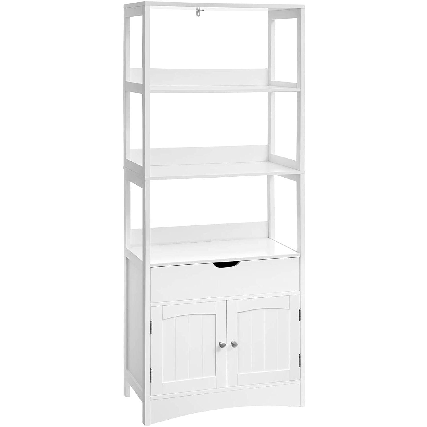 Nancy's Camlachie Opbergkast - Wandkast - Boekenkast - Wit ± 60 x 30 x 155 cm