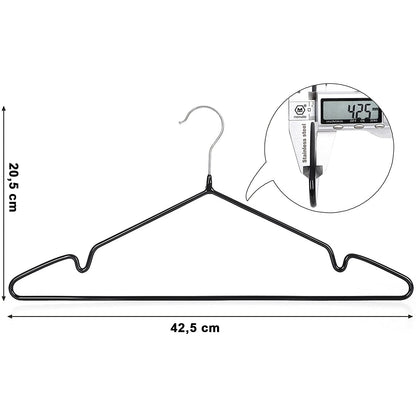 Nancy's Brunel Kledinghangers - 20 Stuks - Premium - Anti-Slip - Draaibare Haak - Zwart - ‎‎42.5 x 0.4 x 20.5 cm