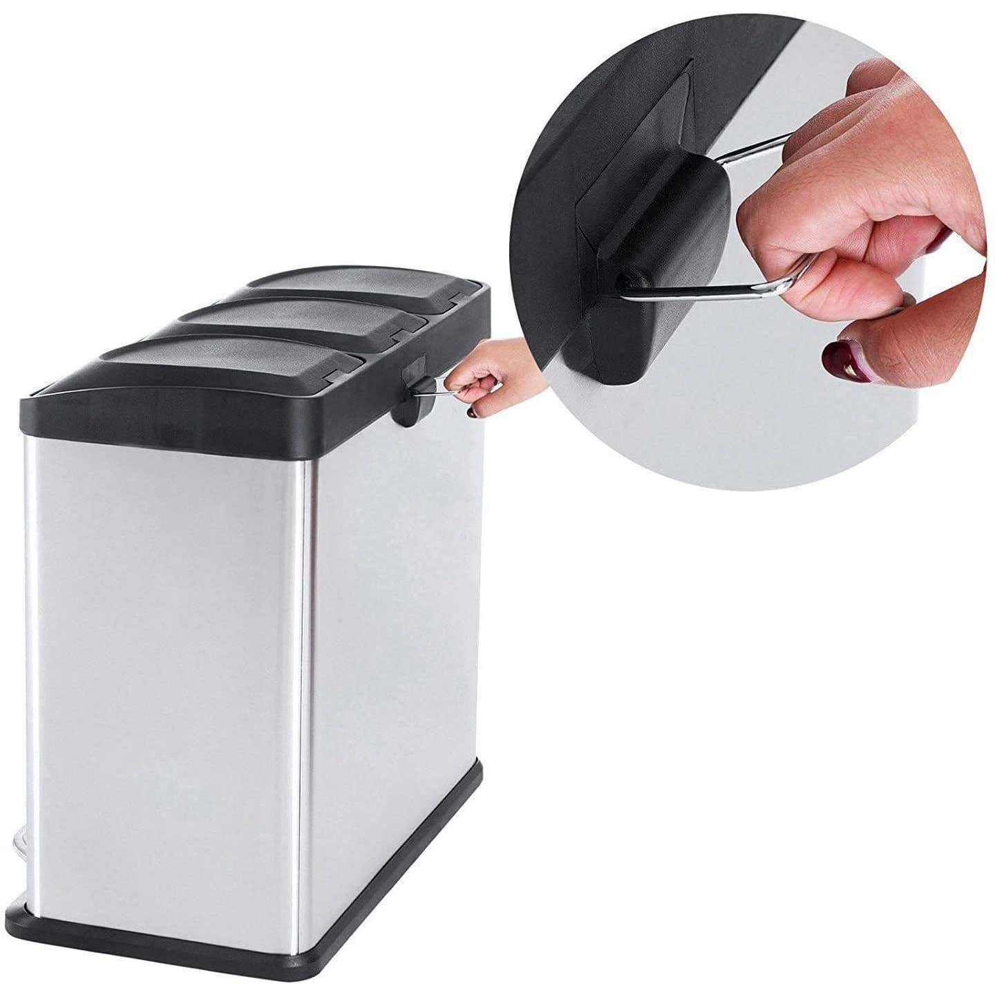 Nancy's Afvalbak - 54L Pedaalemmer Scheidingssystemen – Afvalscheiding - Prullenbak