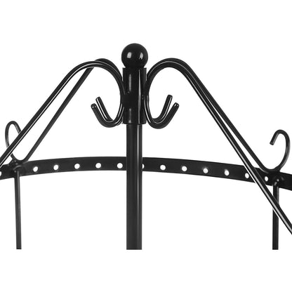 Nancy's Jewelry Holder Deluxe 4 niveaux - Support pour boucles d'oreilles rotatif à 360º - Noir