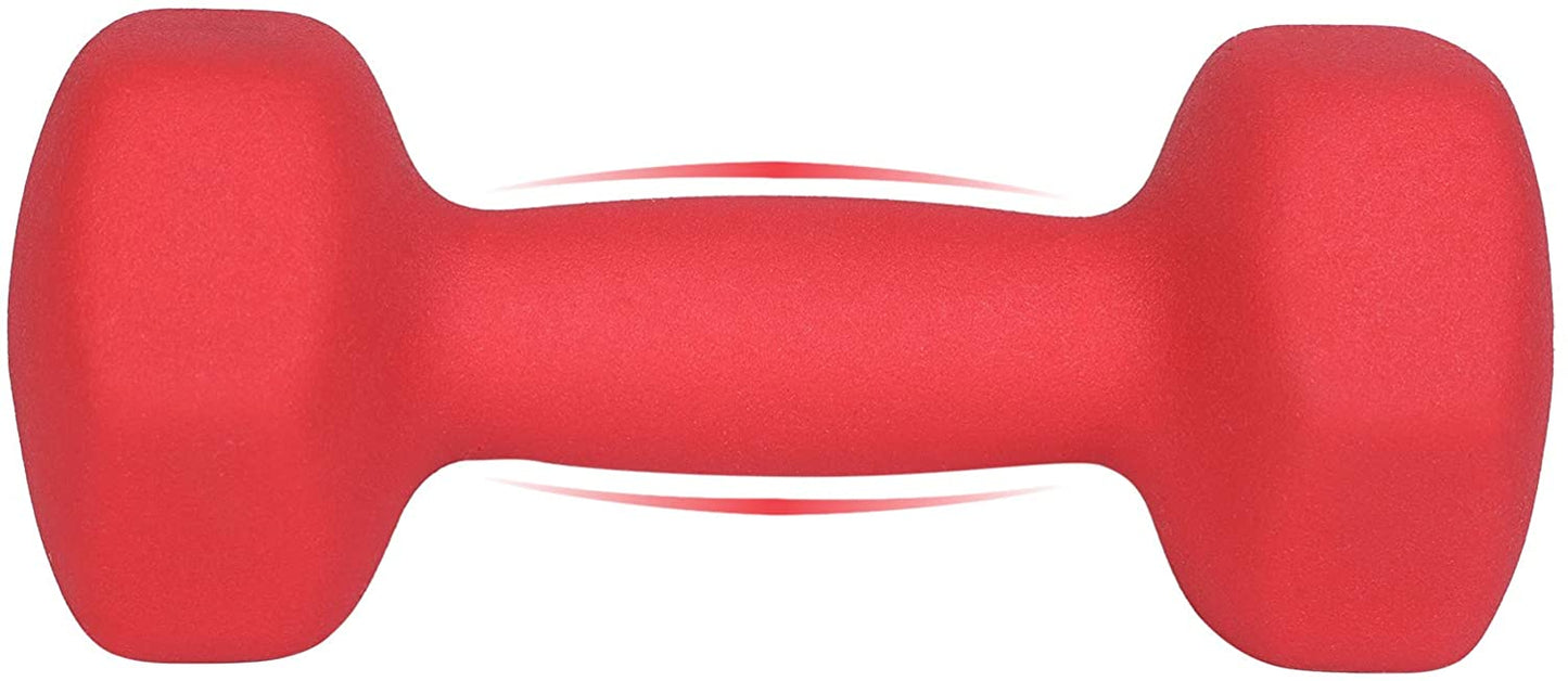 Nancy's Curries Dumbbells - Halterset - Gewichten - Set van 2 - Rood - 3 KG per stuk