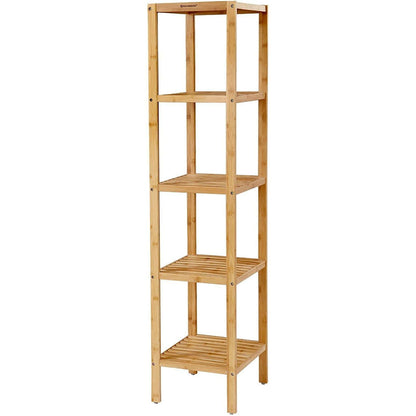 Nancy's Laurel Storage Rack - Bamboo - Storage Rack With 5 Layers - Bathroom Shelf