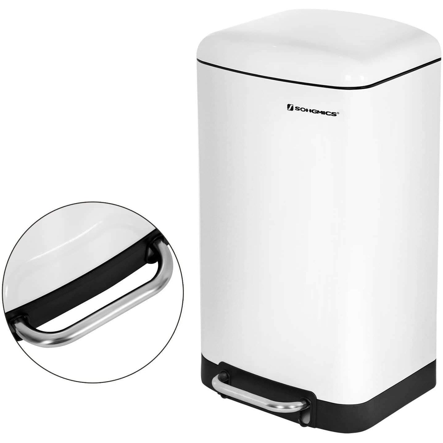 Nancy's Pedal Bin 30 L - Poubelles - Blanc - 34,5 x 61,5 x 27,5 cm (L x H x P)