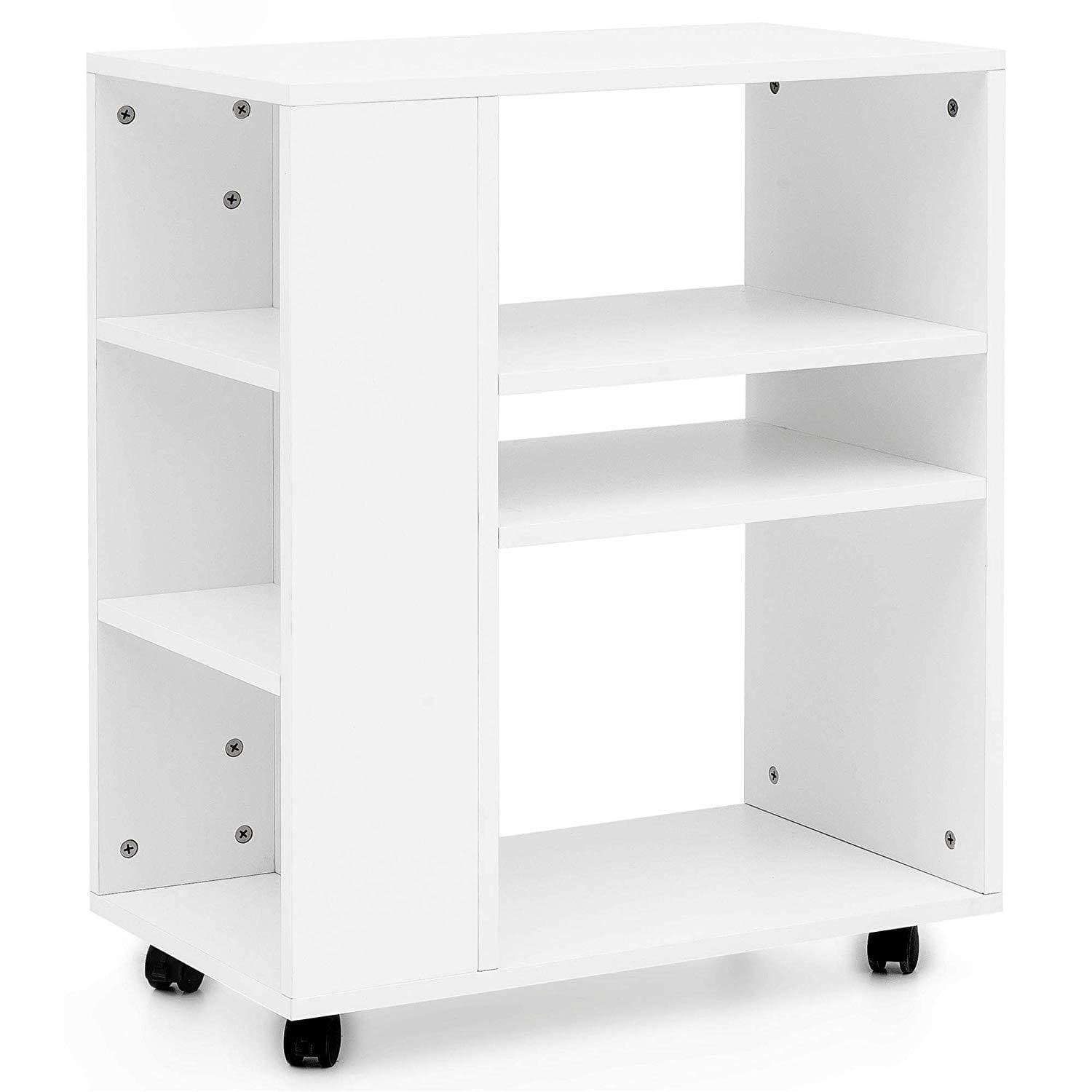 Nancy's Rack Cart - Modern Telephone Table - White - 60 x 35 x 75 cm