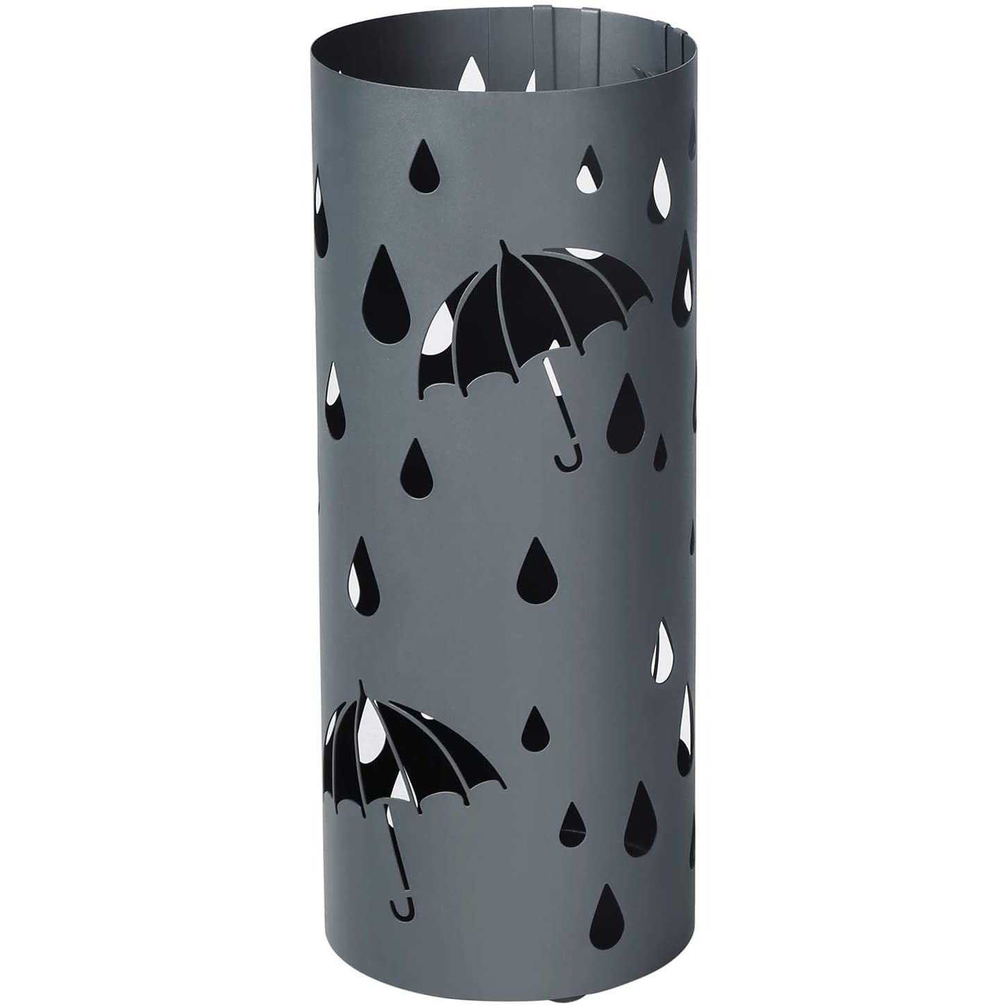 Porte-parapluie en métal de Nancy - Porte-parapluie - Panier à parapluies - Porte-parapluie rond - Gris