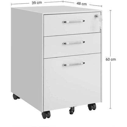 Nancy's Cheltenham Ladeblok - Archiefkast - Opbergkast - Kantoorkast - Wit - Staal - ± 40 x 50 x 60 cm