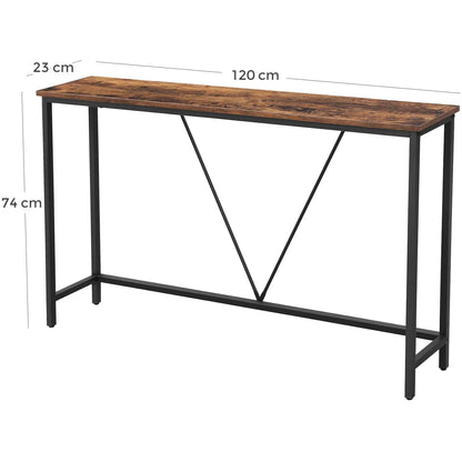 Nancy's Consoletafel Omaha - Vintage tafel - Industrieel - Bruin/Zwart - 120 x 23 x 74 cm