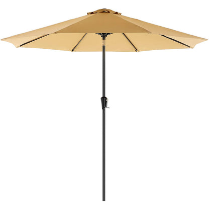 Nancy's Fricker Lake Parasol - Polyester - Inklapbaar - Taupé - Ø 300 cm