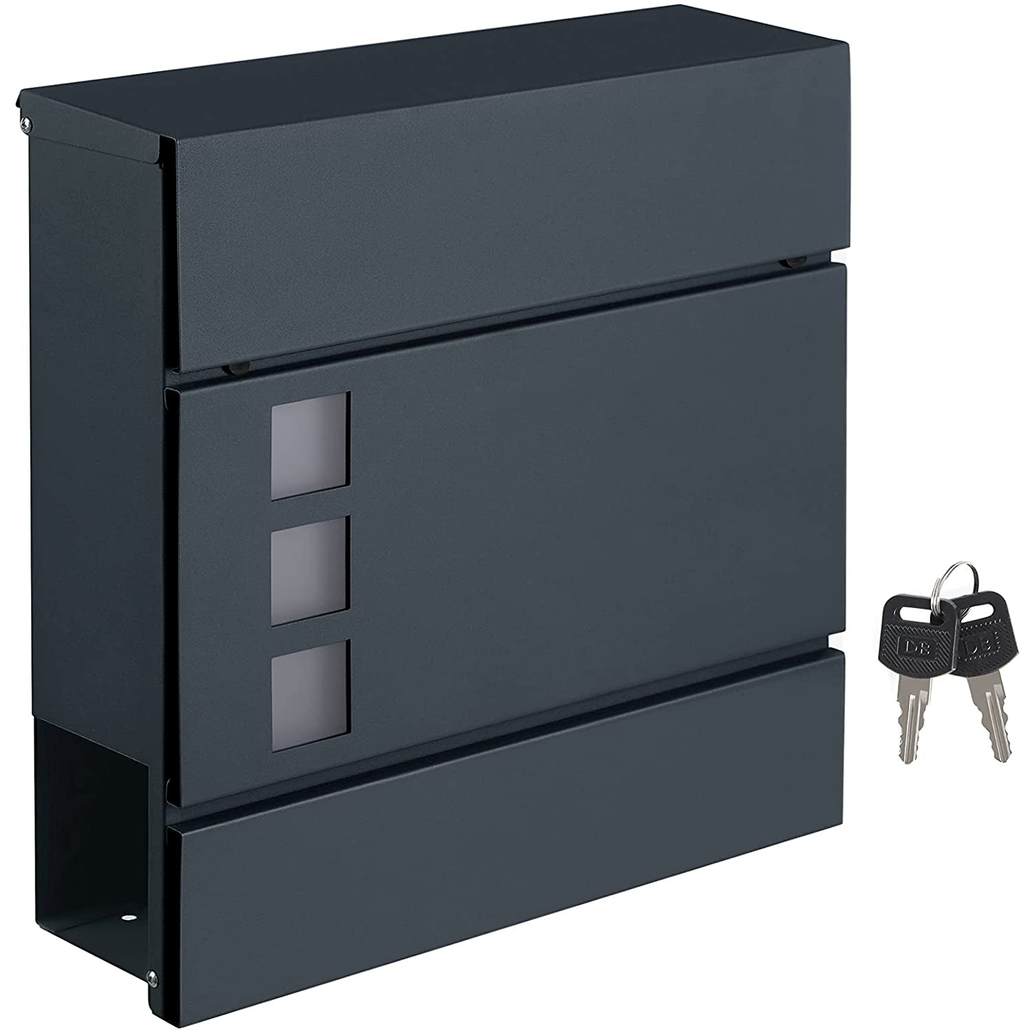 Nancy's Fordwich Letterbox - Wall letterbox - Wall mounting - Lockable - Newspaper compartment - Anthracite - Metal