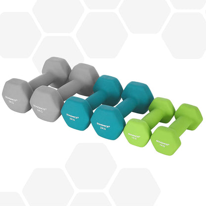 Nancy's Dumbells Set - Halterset - Gewichten Set - Inclusief Halterstandaard - 1 KG, 2 KG, 3 KG