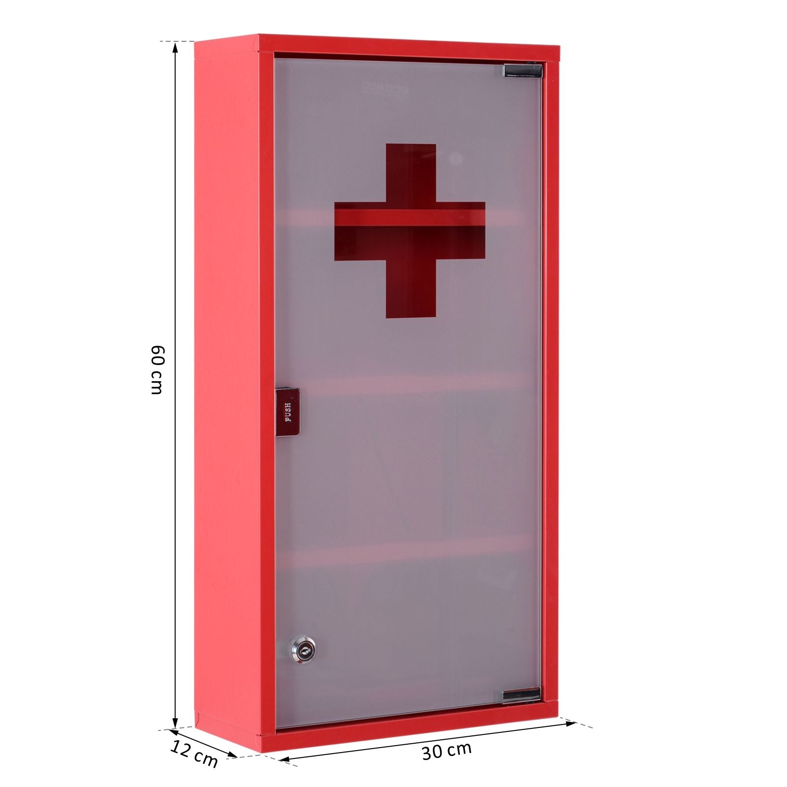 Nancy's Gondim Medicijnkast - Apothekerskastje - Badkamerkastje - RVS / Glas - ± 30 x 10 x 60 cm