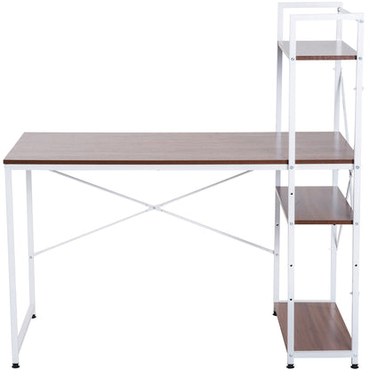 Nancy's Rhinelander Bureau - Schrijftafel - Opbergvakken - Computertafel - Zwart/Wit - Bewerkt Hout - Legbord