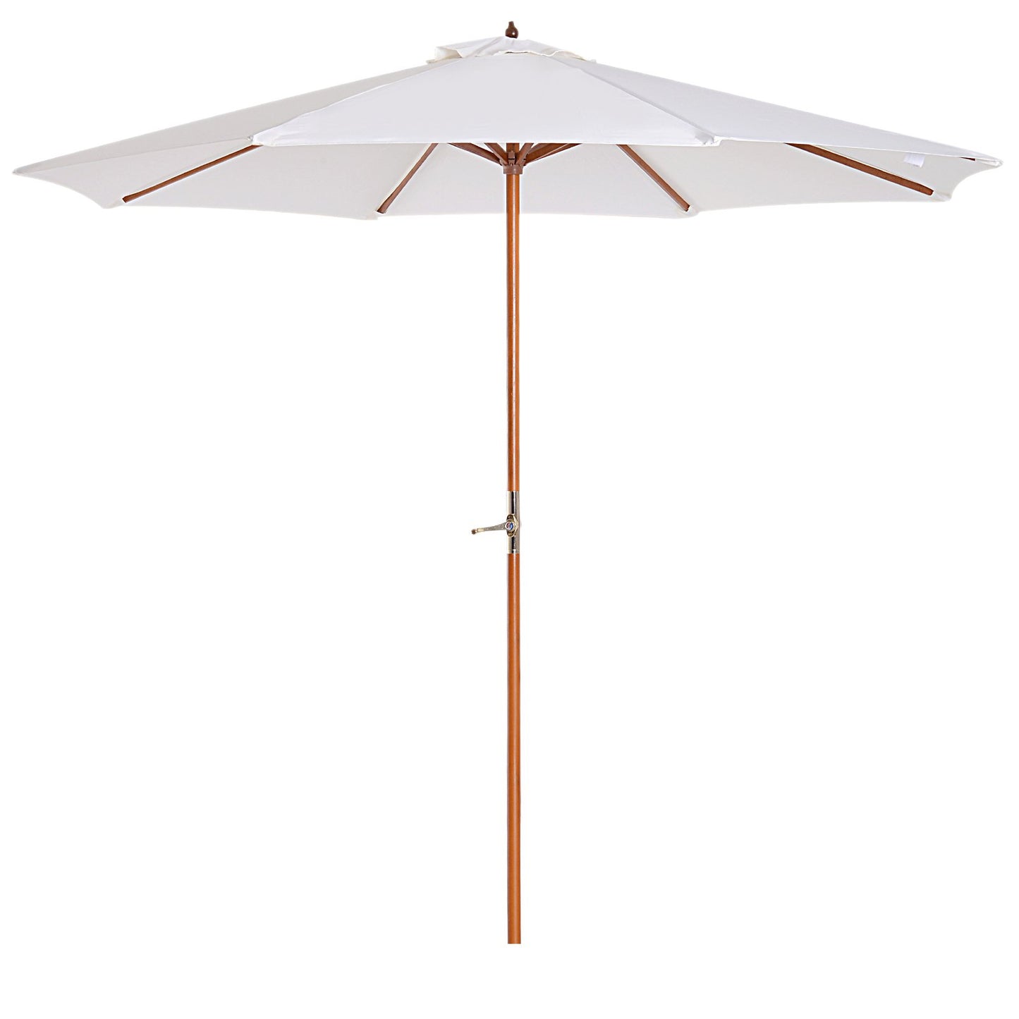 Nancy's Buckeye Parasol - Tuinparaplu - Hout - Marktparaplu - Wit - Ø 270 cm