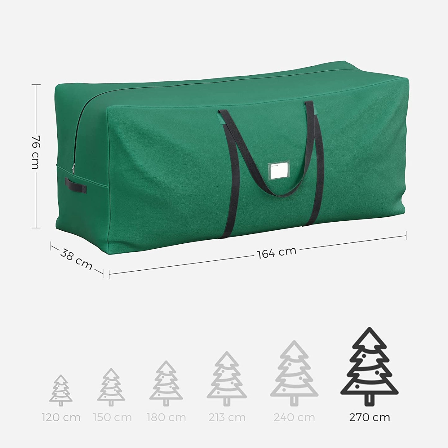 Nancy's Wampsville Opbergtas voor Kerstboom - Draagtas - Waterdicht - Groen - voor Bomen tot 160 cm