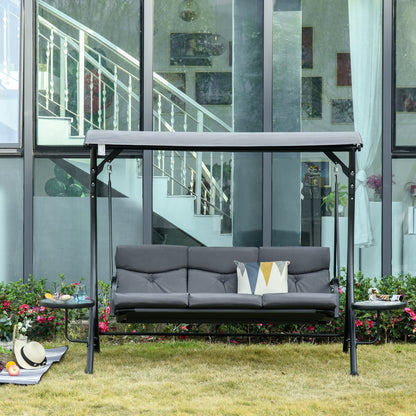 Nancy's Price Tuinschommel - Staal/Polyester - 3-zits Schommelbank - ± 270 x 125 x 80 cm