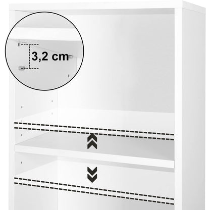 Nancy's Boekenkast Met 4 Vakken - 121,5CM Archiefkast - Kast