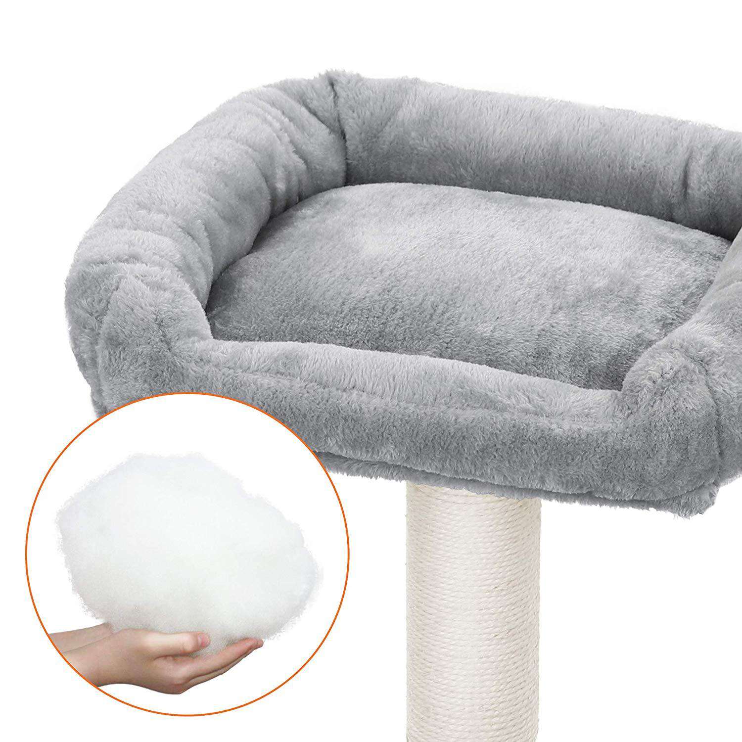Nancy's Multilevel Kattenboom - Kat toren - Krabpaal - Klimboom voor katten - Lichtgrijs - 50 x 40 x 110 cm