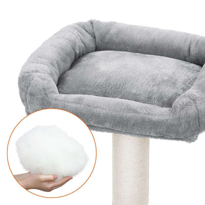 Nancy's Multilevel Kattenboom - Kat toren - Krabpaal - Klimboom voor katten - Lichtgrijs - 50 x 40 x 110 cm